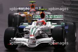 25.05.2008 Monte Carlo, Monaco,  Rubens Barrichello (BRA), Honda Racing F1 Team, Nelson Piquet Jr (BRA), Renault F1 Team  - Formula 1 World Championship, Rd 6, Monaco Grand Prix, Sunday Race