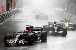 25.05.2008 Monte Carlo, Monaco,  Sebastian Bourdais (FRA), Scuderia Toro Rosso leads Sebastian Vettel (GER), Scuderia Toro Rosso - Formula 1 World Championship, Rd 6, Monaco Grand Prix, Sunday Race