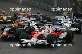 25.05.2008 Monte Carlo, Monaco,  Start, Timo Glock (GER), Toyota F1 Team, TF108 - Formula 1 World Championship, Rd 6, Monaco Grand Prix, Sunday Race