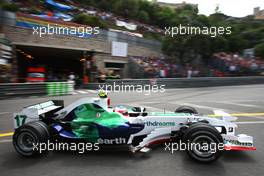 24.05.2008 Monte Carlo, Monaco,  Rubens Barrichello (BRA), Honda Racing F1 Team, RA108 - Formula 1 World Championship, Rd 6, Monaco Grand Prix, Saturday Qualifying