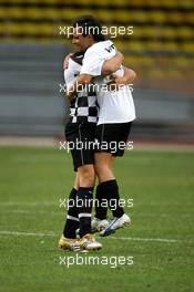 20.05.2008 Monte Carlo, Monaco,  Michael Schumacher (GER), Test Driver, Scuderia Ferrari, Felipe Massa (BRA), Scuderia Ferrari -  Star Team vs Nazionale Piloti, Charity Football Match, Monaco, Stade Louis II, Monaco