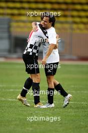 20.05.2008 Monte Carlo, Monaco,  Michael Schumacher (GER), Test Driver, Scuderia Ferrari, Felipe Massa (BRA), Scuderia Ferrari -  Star Team vs Nazionale Piloti, Charity Football Match, Monaco, Stade Louis II, Monaco