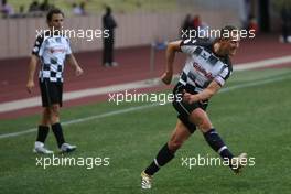 20.05.2008 Monte Carlo, Monaco,  Felipe Massa (BRA), Scuderia Ferrari and Michael Schumacher (GER), Test Driver, Scuderia Ferrari -  Star Team vs Nazionale Piloti, Charity Football Match, Monaco, Stade Louis II, Monaco