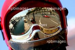22.05.2008 Monte Carlo, Monaco,  Kimi Raikkonen (FIN), Räikkönen, Scuderia Ferrari, F2008, reflection - Formula 1 World Championship, Rd 6, Monaco Grand Prix, Thursday Practice
