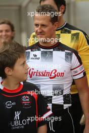 20.05.2008 Monte Carlo, Monaco,  Michael Schumacher (GER), Test Driver, Scuderia Ferrari -  Star Team vs Nazionale Piloti, Charity Football Match, Monaco, Stade Louis II, Monaco