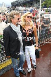 25.05.2008 Monte Carlo, Monaco,  Veronica Ferres (GER), Actrice, with husband Helmut Dietl (GER), Director - Formula 1 World Championship, Rd 6, Monaco Grand Prix, Sunday