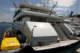 21.05.2008 Monte Carlo, Monaco,  Boat of Vijay Mallya (IND), Force India F1 Team, Owner and Kingfisher CEO - Formula 1 World Championship, Rd 6, Monaco Grand Prix, Wednesday