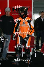 14.03.2008 Klettwitz, Germany, Michael Schumacher (ex. F1 driver/ Ferrari/world champion) drives in a driver training organised by BikePromotion on the Lausitzring / Eurospeedway / HRP bikes