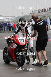 17.05.2008 Oschersleben, Germany,  Michael Schumacher (ex. F1 driver/ Ferrari/world champion) IDM German Super Bike Championship