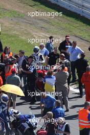 01..06.2008 Nurburgring, Germany,  Michael Schumacher (ex. F1 driver/ Ferrari/world champion) , IDM German Super Bike Championship, race 1