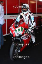 07.08.2008 Oschersleben, Germany,  Michael Schumacher (ex. F1 driver/ Ferrari/world champion), during the pracitse, IDM German Super Bike Championship / Motorrad-WM