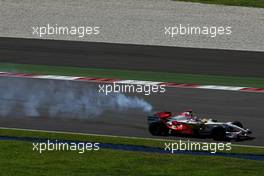21.03.2008 Kuala Lumpur, Malaysia,  Adrian Sutil (GER), Force India F1 Team, VJM-01, Mechanical Failure - Formula 1 World Championship, Rd 2, Malaysian Grand Prix, Friday Practice