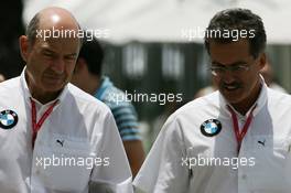21.03.2008 Kuala Lumpur, Malaysia,  Peter Sauber (SUI), BMW Sauber F1 Team, Team Advisor and Dr. Mario Theissen (GER), BMW Sauber F1 Team, BMW Motorsport Director - Formula 1 World Championship, Rd 2, Malaysian Grand Prix, Friday