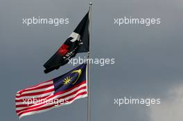 21.03.2008 Kuala Lumpur, Malaysia,  FIA and Malaysia flag- Formula 1 World Championship, Rd 2, Malaysian Grand Prix, Friday Practice