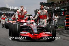23.03.2008 Kuala Lumpur, Malaysia,  Heikki Kovalainen (FIN), McLaren Mercedes - Formula 1 World Championship, Rd 2, Malaysian Grand Prix, Sunday Pre-Race Grid
