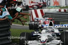 23.03.2008 Kuala Lumpur, Malaysia,  Nick Heidfeld (GER), BMW Sauber F1 Team, F1.08 - Formula 1 World Championship, Rd 2, Malaysian Grand Prix, Sunday Podium