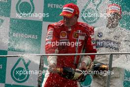 23.03.2008 Kuala Lumpur, Malaysia,  Winner, 1st, Kimi Raikkonen (FIN), Räikkönen, Scuderia Ferrari - Formula 1 World Championship, Rd 2, Malaysian Grand Prix, Sunday Podium