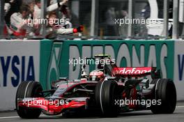 23.03.2008 Kuala Lumpur, Malaysia,  3rd, Heikki Kovalainen (FIN), McLaren Mercedes, MP4-23 - Formula 1 World Championship, Rd 2, Malaysian Grand Prix, Sunday Podium