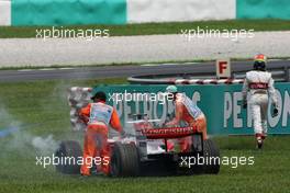 23.03.2008 Kuala Lumpur, Malaysia,  Adrian Sutil (GER), Force India F1 Team, VJM-01, retired - Formula 1 World Championship, Rd 2, Malaysian Grand Prix, Sunday Race