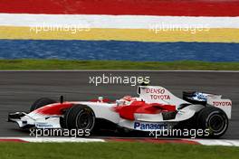 22.03.2008 Kuala Lumpur, Malaysia,  Timo Glock (GER), Toyota F1 Team, TF108 - Formula 1 World Championship, Rd 2, Malaysian Grand Prix, Saturday Practice
