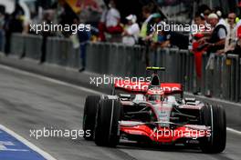 22.03.2008 Kuala Lumpur, Malaysia,  Heikki Kovalainen (FIN), McLaren Mercedes, MP4-23 - Formula 1 World Championship, Rd 2, Malaysian Grand Prix, Saturday Qualifying