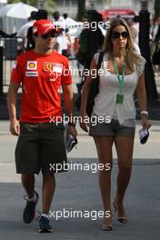 22.03.2008 Kuala Lumpur, Malaysia,  Felipe Massa (BRA), Scuderia Ferrari and Rafaela Bassi (BRA), Girl Friend, Wife of Felipe Massa - Formula 1 World Championship, Rd 2, Malaysian Grand Prix, Saturday