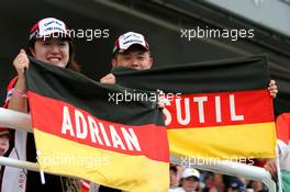 23.03.2008 Kuala Lumpur, Malaysia,  Adrian Sutil Fans- Formula 1 World Championship, Rd 2, Malaysian Grand Prix, Sunday