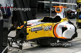 20.03.2008 Kuala Lumpur, Malaysia,  Renault F1 Team, R28, Chassis Detail - Formula 1 World Championship, Rd 2, Malaysian Grand Prix, Thursday