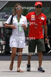 20.03.2008 Kuala Lumpur, Malaysia,  Felipe Massa (BRA), Scuderia Ferrari and his wife Rafaela  - Formula 1 World Championship, Rd 2, Malaysian Grand Prix, Thursday