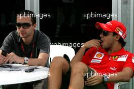 20.03.2008 Kuala Lumpur, Malaysia,  Nicolas Todt (FRA), Manager of Felipe Massa, Felipe Massa (BRA), Scuderia Ferrari - Formula 1 World Championship, Rd 2, Malaysian Grand Prix, Thursday