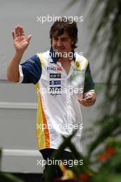 20.03.2008 Kuala Lumpur, Malaysia,  Fernando Alonso (ESP), Renault F1 Team - Formula 1 World Championship, Rd 2, Malaysian Grand Prix, Thursday