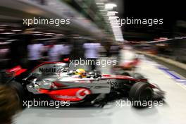 26.09.2008 Singapore City, Singapore,  Lewis Hamilton (GBR), McLaren Mercedes  - Formula 1 World Championship, Rd 15, Singapore Grand Prix, Friday Practice