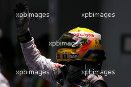 28.09.2008 Singapore City, Singapore,  Lewis Hamilton (GBR), McLaren Mercedes  - Formula 1 World Championship, Rd 15, Singapore Grand Prix, Sunday Podium