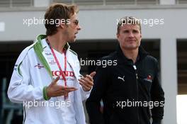 09.05.2008 Istanbul, Turkey,  Jenson Button (GBR), Honda Racing F1 Team, David Coulthard (GBR), Red Bull Racing - Formula 1 World Championship, Rd 5, Turkish Grand Prix, Friday