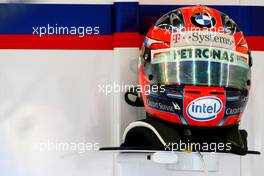 09.05.2008 Istanbul, Turkey,  Helmet of Robert Kubica (POL), BMW Sauber F1 Team - Formula 1 World Championship, Rd 5, Turkish Grand Prix, Friday Practice