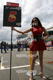 11.05.2008 Istanbul, Turkey,  Grid girl - Formula 1 World Championship, Rd 5, Turkish Grand Prix, Sunday Grid Girl