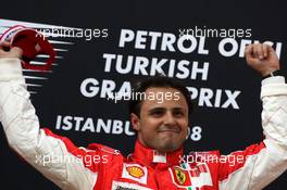 11.05.2008 Istanbul, Turkey,  Felipe Massa (BRA), Scuderia Ferrari, wins the race - Formula 1 World Championship, Rd 5, Turkish Grand Prix, Sunday Podium