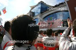 11.05.2008 Istanbul, Turkey,  Kimi Raikkonen (FIN), Räikkönen, Scuderia Ferrari and Lewis Hamilton (GBR), McLaren Mercedes  - Formula 1 World Championship, Rd 5, Turkish Grand Prix, Sunday Podium