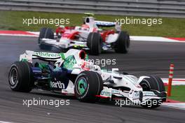 11.05.2008 Istanbul, Turkey,  Rubens Barrichello (BRA), Honda Racing F1 Team, Timo Glock (GER), Toyota F1 Team  - Formula 1 World Championship, Rd 5, Turkish Grand Prix, Sunday Race
