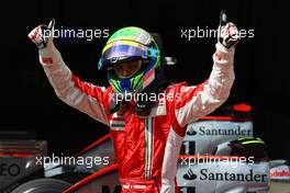 10.05.2008 Istanbul, Turkey,  Felipe Massa (BRA), Scuderia Ferrari gets pole position - Formula 1 World Championship, Rd 5, Turkish Grand Prix, Saturday Qualifying