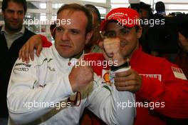 10.05.2008 Istanbul, Turkey,  Rubens Barrichello (BRA), Honda Racing F1 Team and Felipe Massa (BRA), Scuderia Ferrari - Formula 1 World Championship, Rd 5, Turkish Grand Prix, Saturday