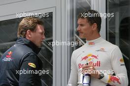 10.05.2008 Istanbul, Turkey,  Christian Horner (GBR), Red Bull Racing, Sporting Director and David Coulthard (GBR), Red Bull Racing - Formula 1 World Championship, Rd 5, Turkish Grand Prix, Saturday