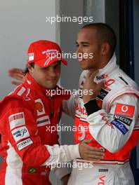 10.05.2008 Istanbul, Turkey,  1st, Felipe Massa (BRA), Scuderia Ferrari and 3rd, Lewis Hamilton (GBR), McLaren Mercedes - Formula 1 World Championship, Rd 5, Turkish Grand Prix, Saturday Qualifying