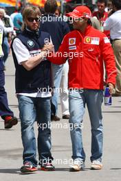 11.05.2008 Istanbul, Turkey,  Nick Heidfeld (GER), BMW Sauber F1 Team and Felipe Massa (BRA), Scuderia Ferrari - Formula 1 World Championship, Rd 5, Turkish Grand Prix, Sunday