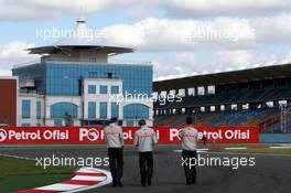 08.05.2008 Istanbul, Turkey,  Lewis Hamilton (GBR), McLaren Mercedes walks the circuit - Formula 1 World Championship, Rd 5, Turkish Grand Prix, Thursday