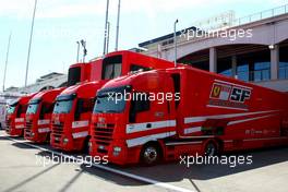 08.05.2008 Istanbul, Turkey,  Scuderia Ferrari trucks - Formula 1 World Championship, Rd 5, Turkish Grand Prix, Thursday