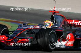 23.01.2008 Valencia, Spain,  Lewis Hamilton (GBR), McLaren Mercedes, MP4-23 - Formula 1 Testing, Valencia