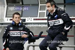 20.02.2008 Valencia, Spain,  Christian Klien (AUT), BMW Sauber F1 Team, Pitlane, Box, Garage and Beat Zehnder (CHE), BMW Sauber F1 Team, Team Manager - Formula 1 Testing, Valencia