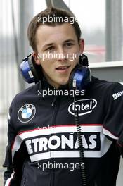 20.02.2008 Valencia, Spain,  Christian Klien (AUT), BMW Sauber F1 Team, Pitlane, Box, Garage - Formula 1 Testing, Valencia