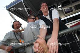 13.09.2008 Monza, Italy,  2008 Formula BMW Europe, Champion, Esteban Gutierrez (MEX), Josef-Kaufmann-Racing, Team celebrations - Formula BMW Europe 2008, Rd 15 & 16, Monza, Saturday Podium